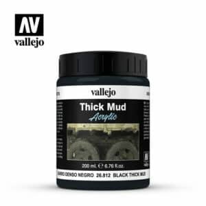 Vallejo Weathering Effects (200ml)  – Black Thick Mud – 26.812