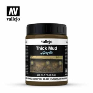 Vallejo Weathering Effects (200ml)  – European Thick Mud – 26.807