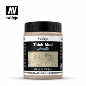Vallejo Weathering Effects (200ml)  - Light Brown Thick Mud - 26.810