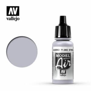 Vallejo Model Air (17ml) - Steel (Metallic) - 71.065