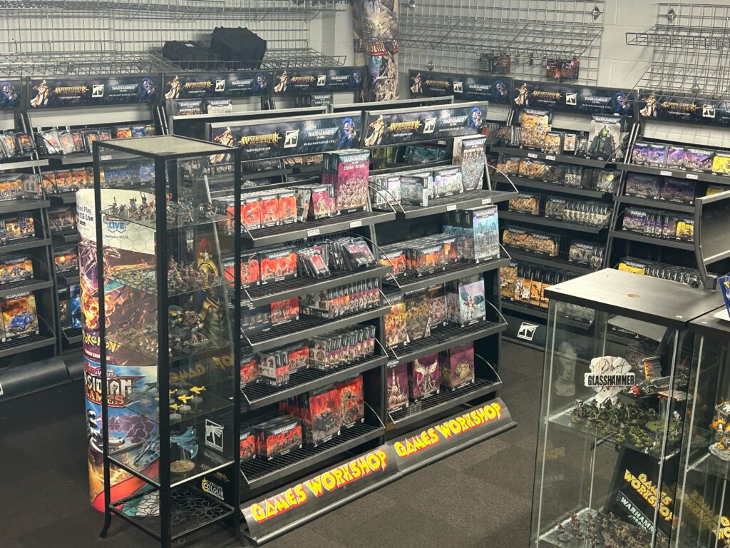 shop for warhammer 40k miniatures, warhammer the old world, horus heresy, age of sigmar, kill team, blood bowl, tabletop games, table top games, space marines, pokemon cards, magic the gathering cards, yugioh cards, citadel, vallejo, colour forge